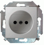 1591432-033 Розетка 2P+E Schuko, 16А, 250В, винтовой зажим, алюминий