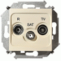 1591466-031 Розетка R-TV-SAT одиночная, винтовой зажим, слоновая кость