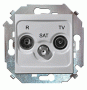 1591466-033 Розетка R-TV-SAT одиночная, винтовой зажим, алюминий