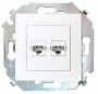 1591590-030 Розетка телефонная + компьютерная RJ11+RJ45 кат.5е, белый