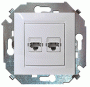 1591590-033 Розетка телефонная + компьютерная RJ11+RJ45 кат.5е, алюминий
