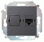 1591598-032 Розетка компьютерная RJ45 кат.5е, чёрный