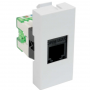 QD 45X22.5-RJ-45-6 QUADRO (HB) Розетка информационная RJ45 6 категория один модуль 22,5х45 мм цвет белый
