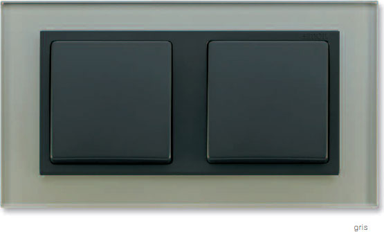 Simon 82 Nature Cristal Gris