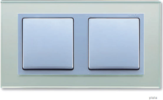 Simon 82 Nature Cristal Plata